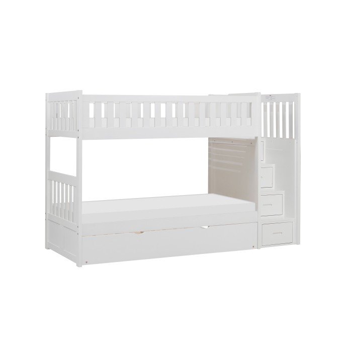 B2053SBW1R_noBG_side_2__l.jpg B2053SBW-1*R Twin/Twin Step Bunk Bed with Twin Trundle - Image 1