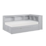 B2063BC-1BCR* Twin Bookcase Corner Platform Bed with Twin Trundle
