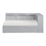 B2063BC-1BCT* Twin Bookcase Corner Platform Bed with Storage Boxes - Image 2