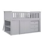 B2063LL-1*BC2DR Low Loft Bunk with Bookcase and 2 Dressers - Image 6