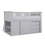 B2063LL-1*BC2DR Low Loft Bunk with Bookcase and 2 Dressers - Image 5