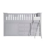 B2063LL-1*BC2DR Low Loft Bunk with Bookcase and 2 Dressers - Image 3