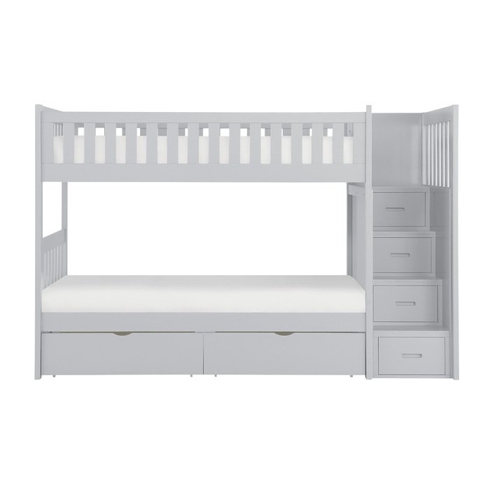 B2063SB1T_noBG_front__l.jpg B2063SB-1*T Twin/Twin Step Bunk Bed with Storage Boxes - Image 1
