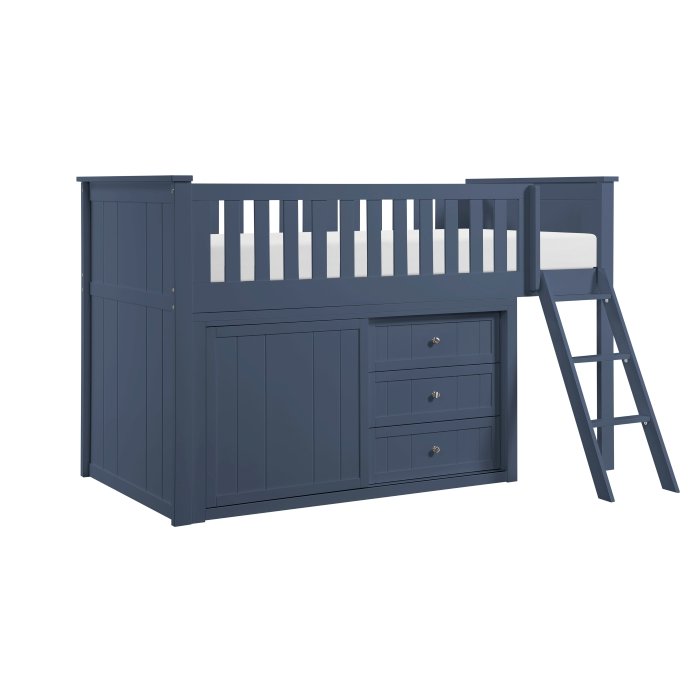 B2083BULL-1_DR_noBG_side_2__l.jpg B2083BULL-1*DR Low Loft Bunk with Dresser - Image 1