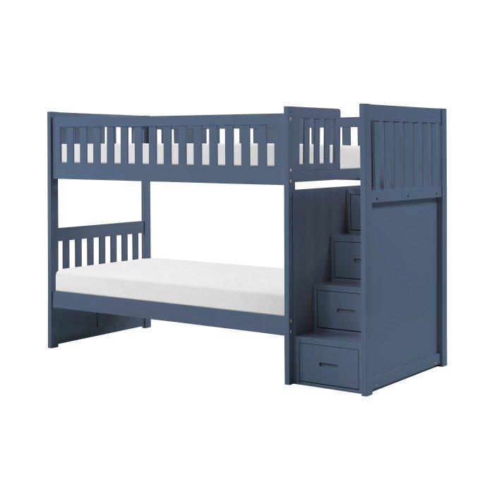 B2083BUSB-1_noBG_side_2__l.jpg B2083BUSB-1* Twin/Twin Step Bunk Bed - Image 1