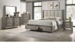 HUGO KING 5 PC BEDROOM SET GRAY