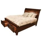 BALTIMORE QUEEN BED DARK WALNUT