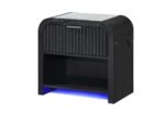 BECKETT WHT/BLK NIGHTSTAND W/LED & SPEAKER - Image 2