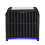 BECKETT WHITE/BLACK NIGHTSTAND WITH LED, COOLER AND SPEAKER