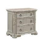 BELLA NIGHTSTAND W/MARBLE CHAMPAGNE