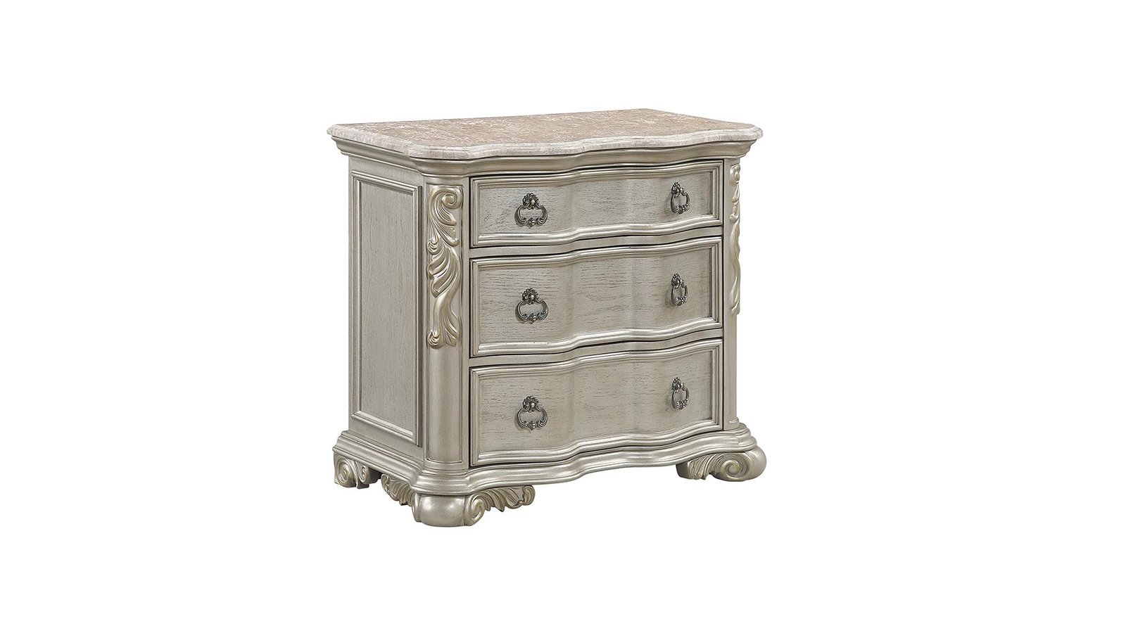 BELLA_CHAMPANGE_NIGHTSTAND_1920X1080_1500_975-1.jpg BELLA NIGHTSTAND W/MARBLE CHAMPAGNE - Image 1