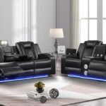 BENZ 2 PC Living Room Sets IN BLACK