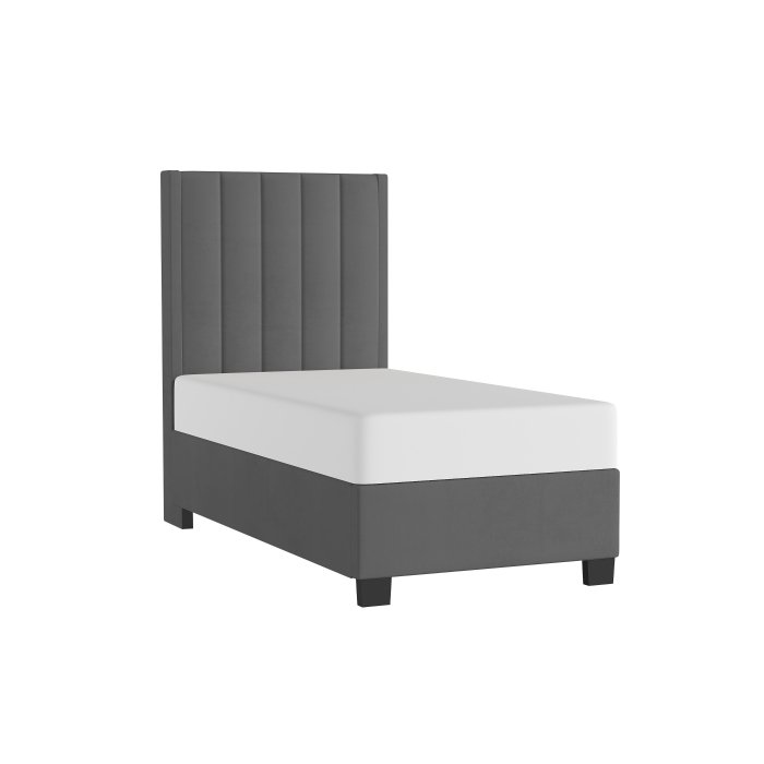 BHE5876CC-39-4__l.jpg BHE5876CC-39* 39" Charcoal Microfiber Platform Bed - Image 1