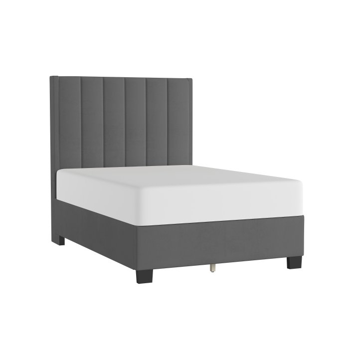 BHE5876CC-54-4__l.jpg BHE5876FCC* 54" Charcoal Microfiber Platform Bed - Image 1