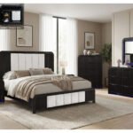 BECKETT WHT/BLK QUEEN BED GROUP
