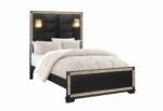 BLAKE BLACK FULL BED WITH LAMPS - Image 2