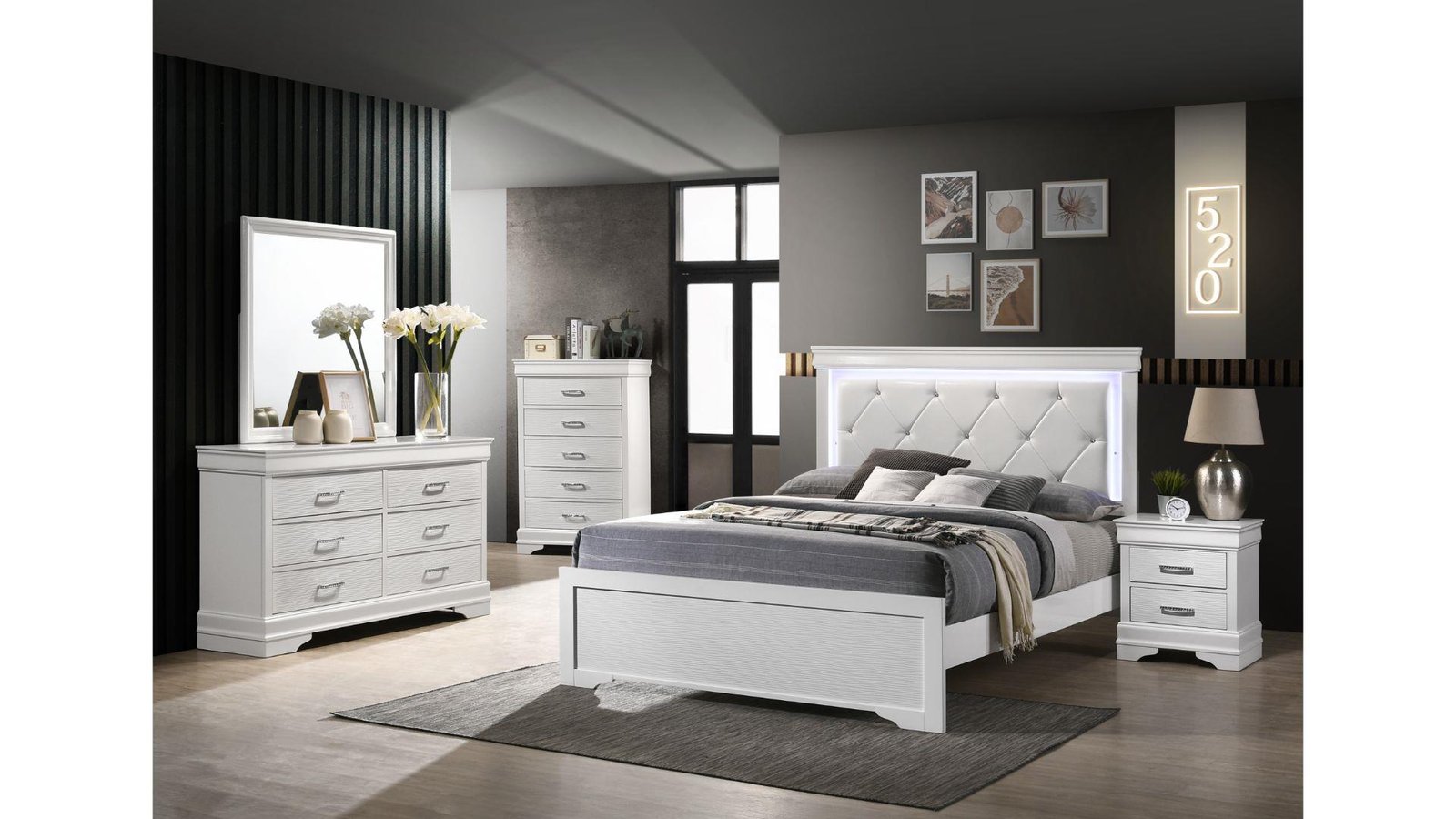 Brooklyn_Main_image_white_1_5_1500_975.jpg BROOKLYN TWIN 4 PC BEDROOM SET IN WHITE - Image 1