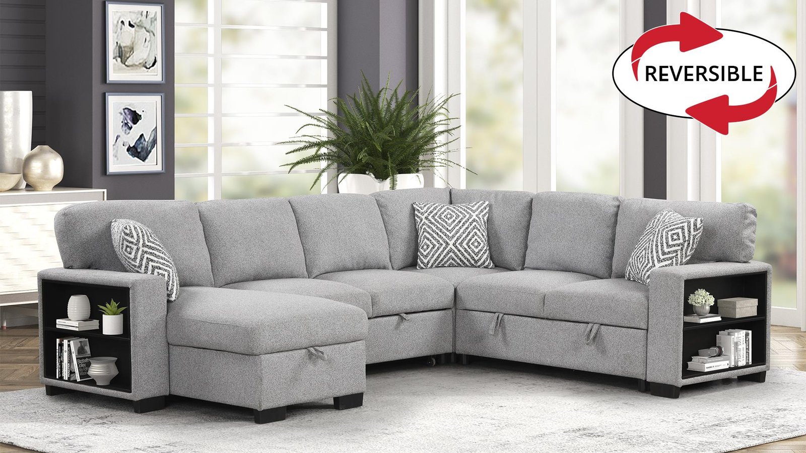 CAIRO_GREY_REV_1500_975.jpg CAIRO SECTIONAL GRAY - Image 1