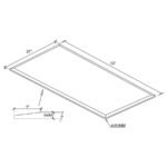 52X27-INCH 6MM RECTANGULAR CLEAR TEMPERED GLASS TOP - Image 4