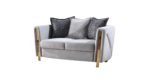 CHANELLE 2 PC Living Room Sets IN GRAY - Image 3