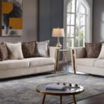 CHANELLE 2 PC Living Room Sets IN BEIGE