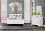 CHARLIE WHITE KING BED WITH LED - Image 3