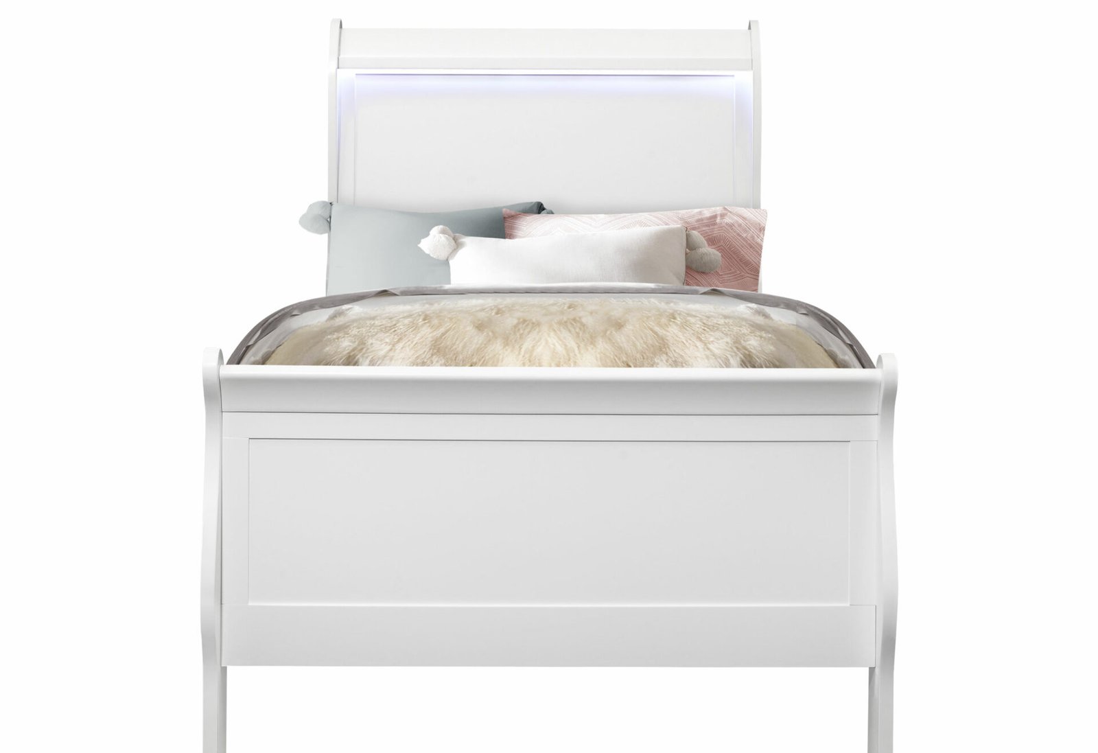 CHARLIE-WHITE-TB-WB-FRONT-3.jpg Charlie White Twin Bed - Image 1
