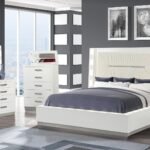 COCO QUEEN 5 PC BEDROOM SET IN MILKY WHITE