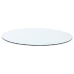 52-INCH 12MM ROUND CLEAR TEMPERED GLASS TOP