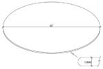 52-INCH 12MM ROUND CLEAR TEMPERED GLASS TOP - Image 3