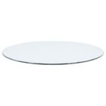 54-INCH 10MM ROUND CLEAR TEMPERED GLASS TOP