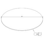 54-INCH 10MM ROUND CLEAR TEMPERED GLASS TOP - Image 4