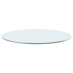 60-INCH 12MM ROUND CLEAR TEMPERED GLASS TOP