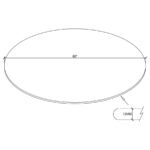 60-INCH 12MM ROUND CLEAR TEMPERED GLASS TOP - Image 4