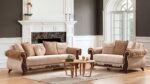 CARMEN 2 PC Living Room Sets IN BEIGE