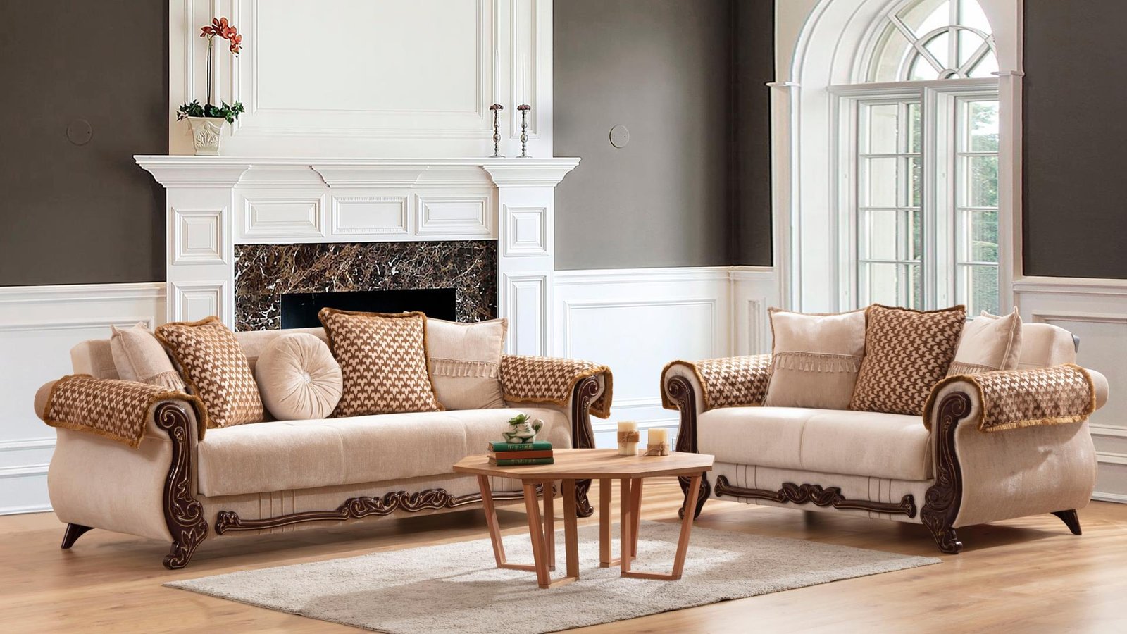 Carmen_24_1500_975.jpg CARMEN 2 PC Living Room Sets IN BEIGE - Image 1