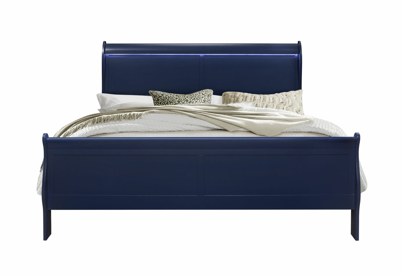Charlie-Blue-King-Bed-1-2.jpg CHARLIE BLUE KING BED WITH LED - Image 1