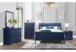 CHARLIE BLUE KING BED WITH LED - Image 4