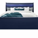 CHARLIE BLUE QUEEN BED WITH LED