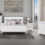 CHARLIE WHITE FULL BED GROUP WITH LED