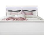 CHARLIE WHITE QUEEN BED WITH LED