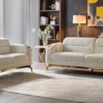 ZOE 2 PC Living Room Sets IN CREAM