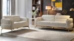 ZOE 2 PC Living Room Sets IN CREAM
