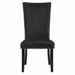 D03 BLACK VELVET DINING CHAIR