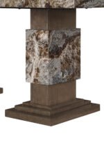 D12 BROWN DINING TABLE WITH 4 D12 BROWN DINING CHAIRS - Image 3