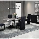 D12 DINING TABLE AND 4 DINING CHAIRS