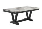D1319 BLACK/WHITE DINING TABLE - Image 2