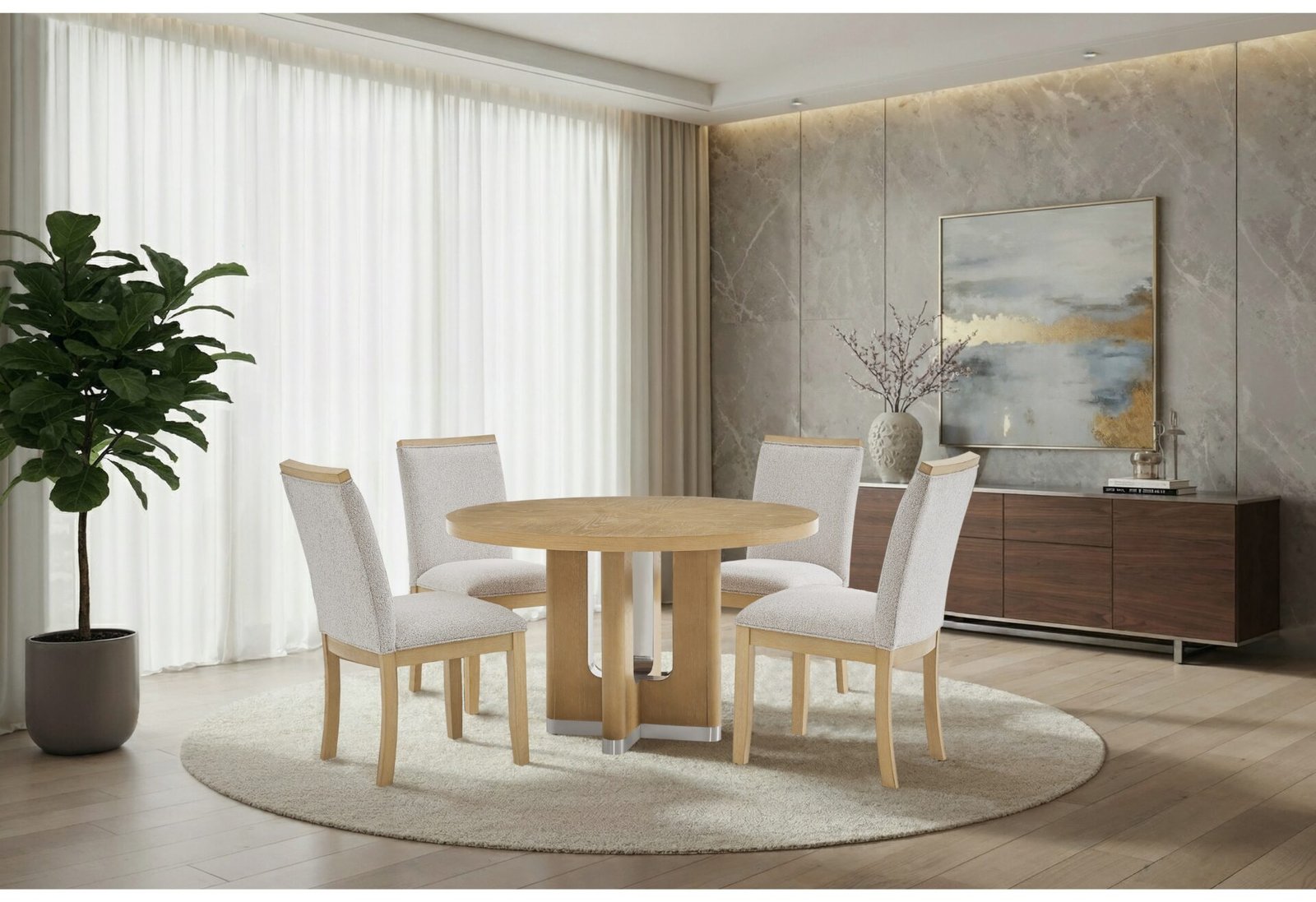 D3124DT-D1248DC-RSC-2.jpg D3124 NATURAL DINING TABLE 48″ AND 4 D1248 DINING CHAIR - Image 1