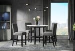 D40011 BAR TABLE + 6 D1622 BAR STOOLS