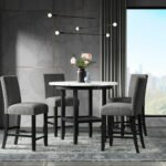 D40011 BAR TABLE + 4 D1622 BAR STOOLS
